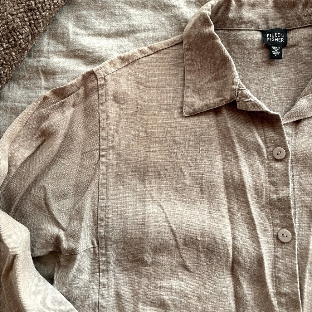 Vintage Eileen Fisher Linen Chore Coat - Picture 4 of 8